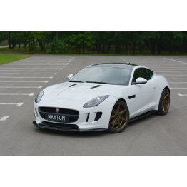 Накладка сплиттер на передний бампер на Jaguar F-Type